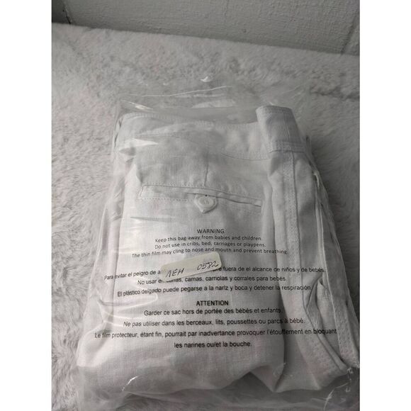Tommy Bahama Aubrey fit Women’s White Linen Cropped Pants Sz 6 NWT - Picture 10 of 10